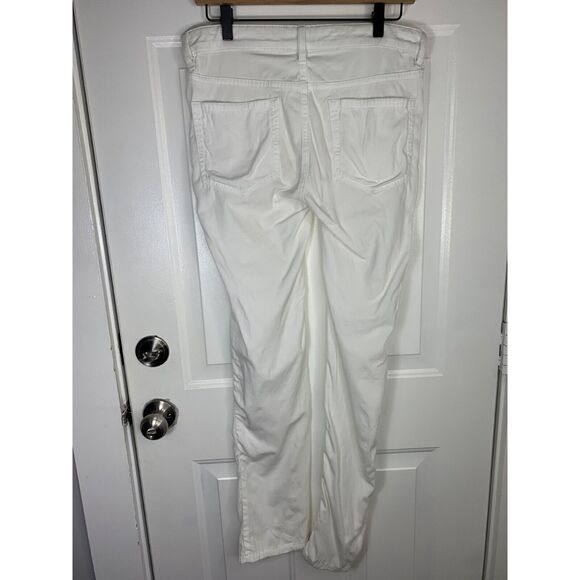 BCBGMAXAZRIA Womens White Cotton Blend Pants Size 30 - Picture 2 of 5